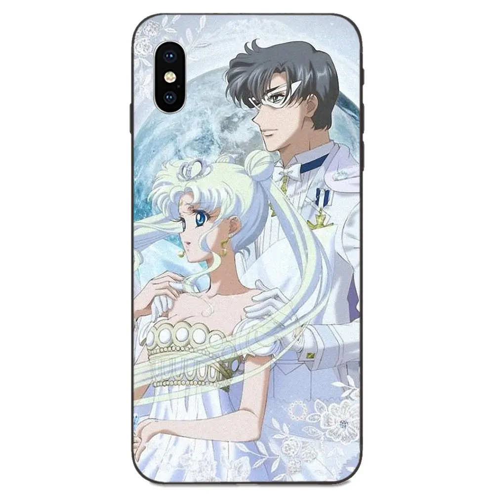 Чехол Sailor Moon для Xiaomi Redmi Mi Note 2 3S 8 9 Lite SE Pro черный мягкий силиконовый чехол из ТПУ |