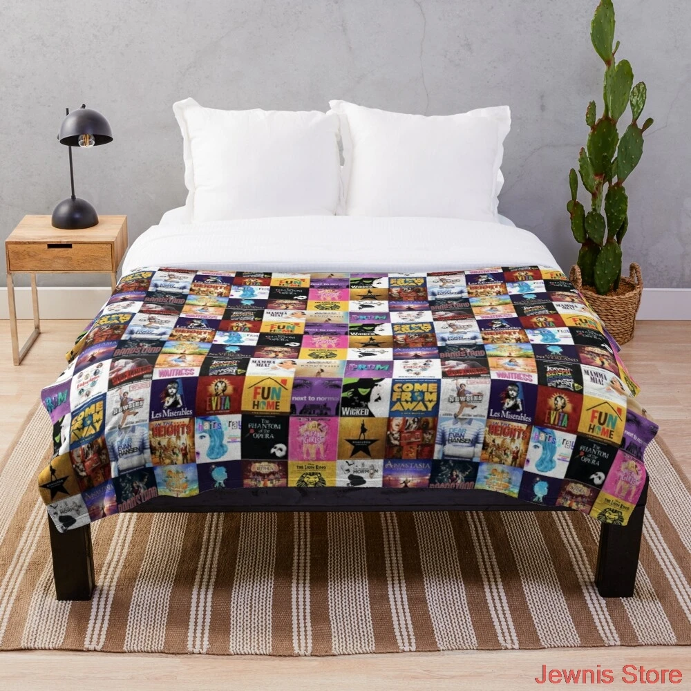 

Broadway s must sees Blanket Snowflake Wool Blanket Coral Fleece Bedspread Blankets Portable Blanket