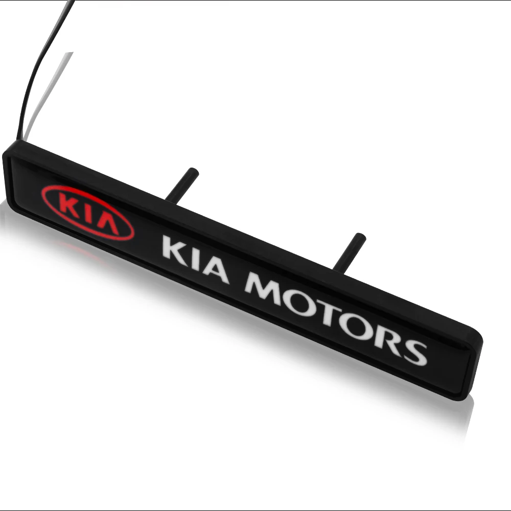 ABS Chrome Grille Emblem Badge LED Decoration lights Car Logo Sticker For KIA Cerato Sportage R k2 k3 k4 k5 k6 Sorento Sportage Soul Optima