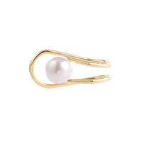 elegant simple circle pearl ear cuff clip on earrings for women girl fashion pearls earcuff earrings jewelry