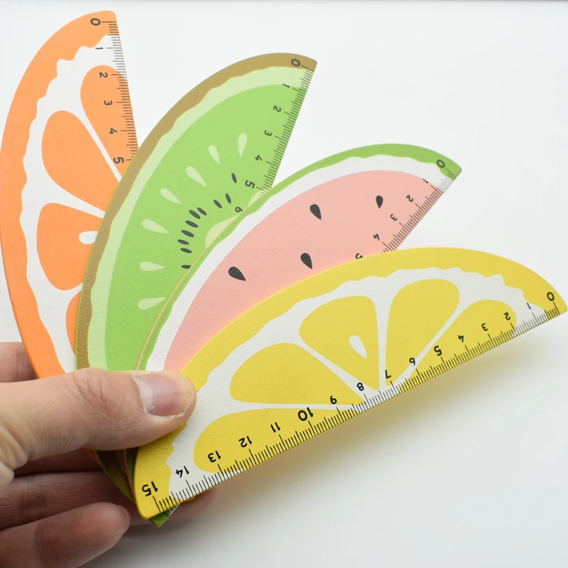 

Cartoon Fruit Straight Ruler Lemon Watermelon Kiwifruit Orange Pattern 15cm Measuring Tools School Supplies Stationery Gift