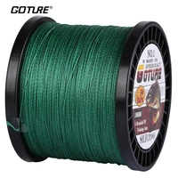 goture pe braided fishing line 1000m 500m multifilament 4 strands cord carp fishing lines for freshwater and saltwater 8 80 lb