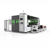 two work tables 1500w 2000w 3000w fiber laser cutting machine with tube cutter for stainless steel aluminum brass