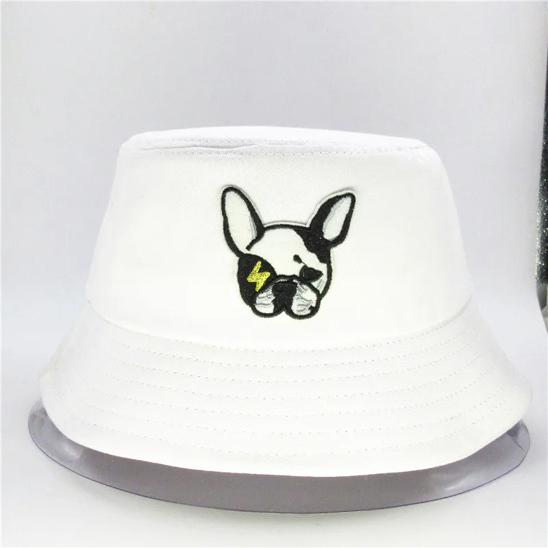 

Хлопковая Панама с вышивкой в виде мультяшной собаки, шапка рыбака, уличная дорожная шапка, Кепка От Солнца, шапки для детей, мужчин и женщин,...