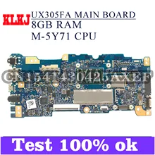 KLKJ UX305FA Laptop Motherboard For ASUS ZenBook UX305FA UX305F Original Mainboard 8GB-RAM M-5Y71 CPU