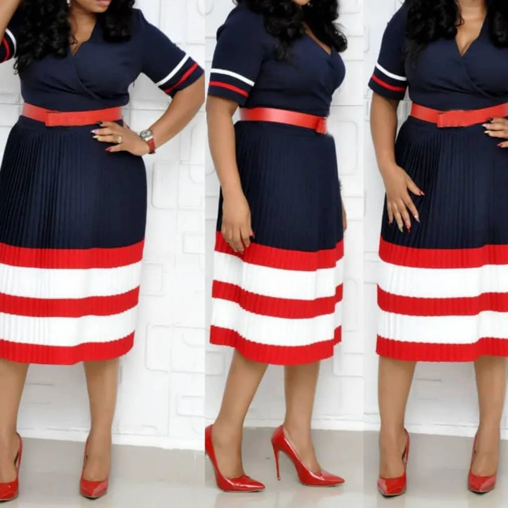 Платье женское Плиссированное средней длины элегантное офисное платье в