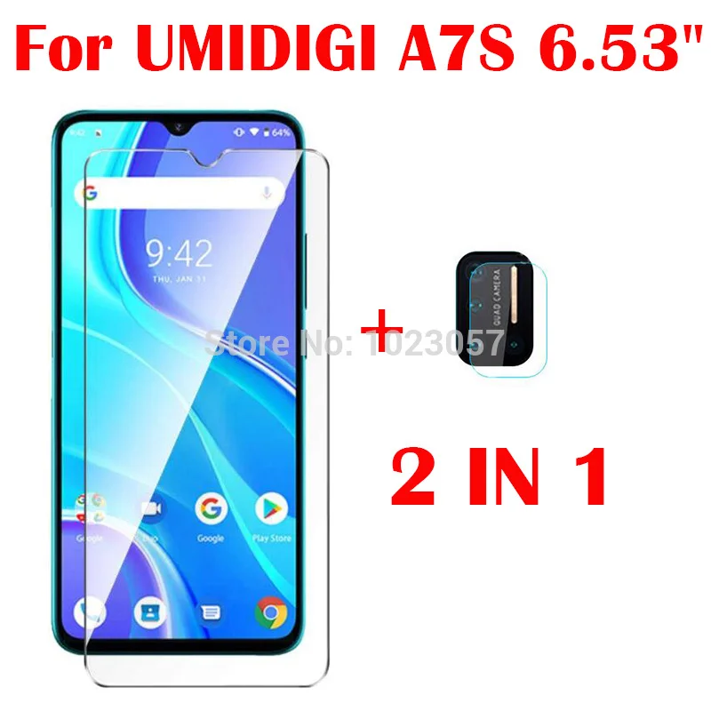 3 in 1 glass case for umidigi a7s a9 6 53 case soft clear shockproof phone cover for umidigi a7s 6 53 case free global shipping