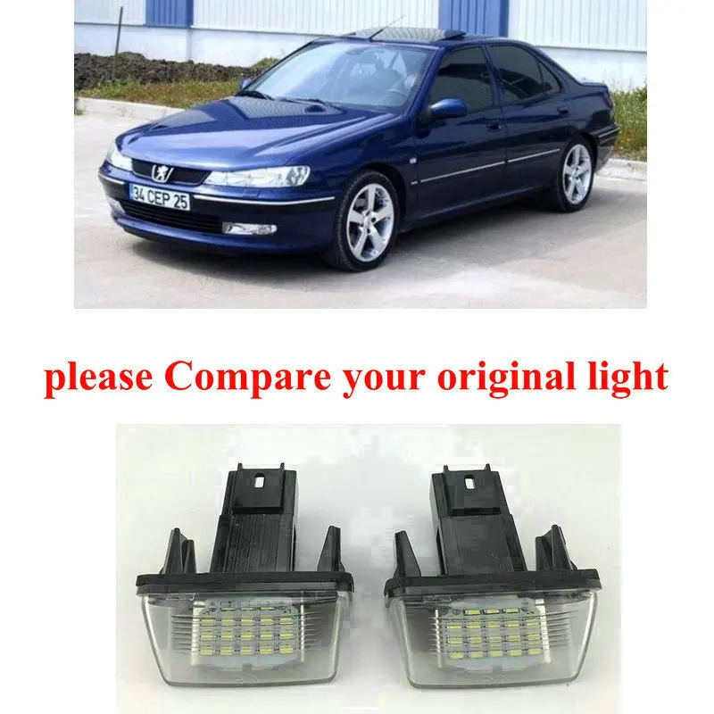 

Car Accessories Special Car License Plate Lamp For Peugeot 406 1995-2008 407 2004-2010 car products canbus error free