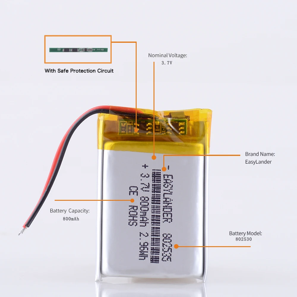 3 7 V 802535 800mAh 602535 600mah литий-ионный полимерный литиевый аккумулятор Bluetooth наушники