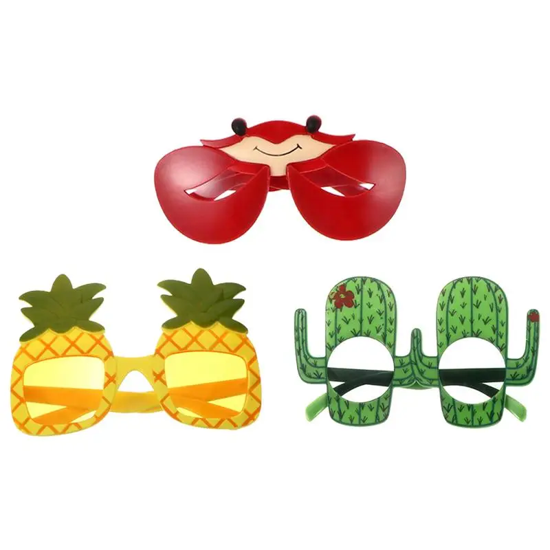 

3Pcs Funny Eyeglasses Chic Glasses Exquisite Photo Props Party Supplies