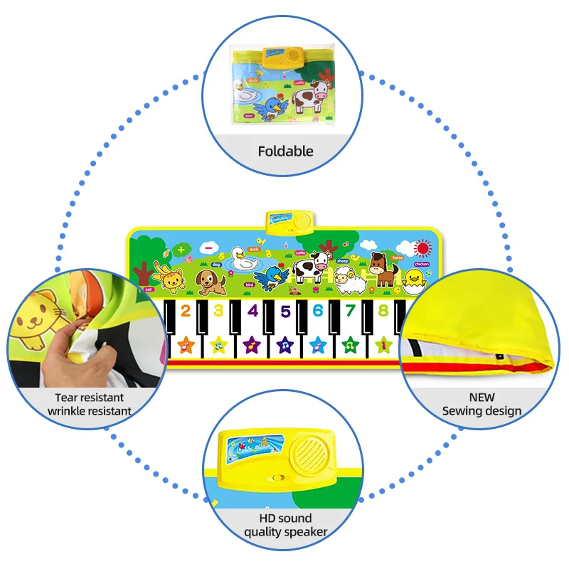 Детские игрушки 135*58 см детские музыкальные коврики электронные подарок для