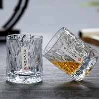 hand made japanese hammered foreign wine glass whiskey glass home creative beer glass crystal glass cup