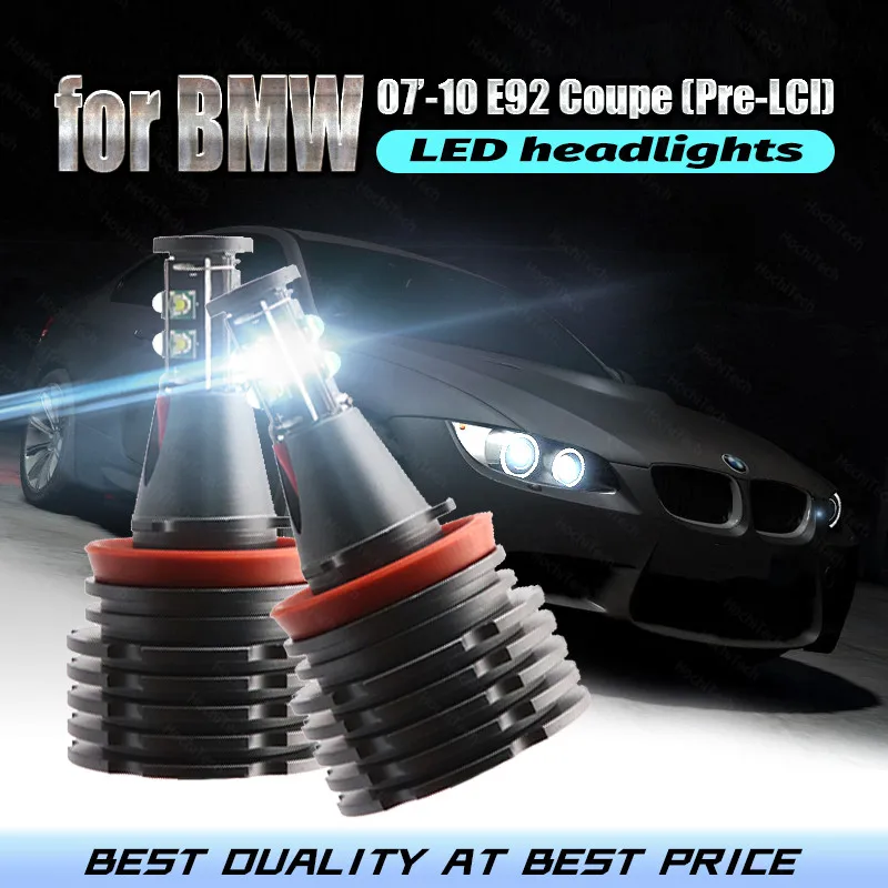 

High Power LED Chip Free Error Ultra Bright IP65 H8 / H11 LED Angel Eyes Marker for BMW 2007-2010 3 Series E92 Coupe (Pre-LCI)