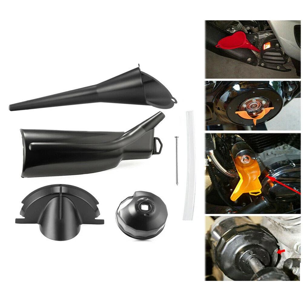 

Primary Case Funnel Drip-Free Accessory Parts Replacement Black Crankcase