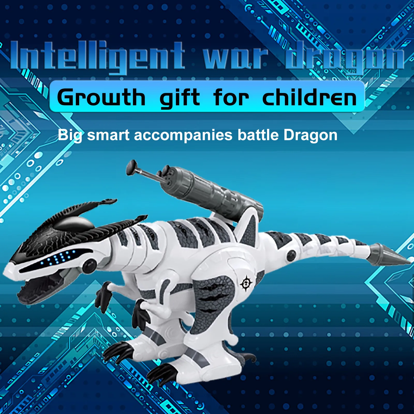 

Children's Smart Remote Control Dinosaur Toy Multifunctional Programmable Action LED Realistic Sound Effect Stunt Childrens Gift