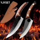 Охотничий нож из нержавеющей стали 6 дюймов, кованый резец ручной работы, ножи сербские шеф-повара, кухонный нож для кемпинга, рыбы