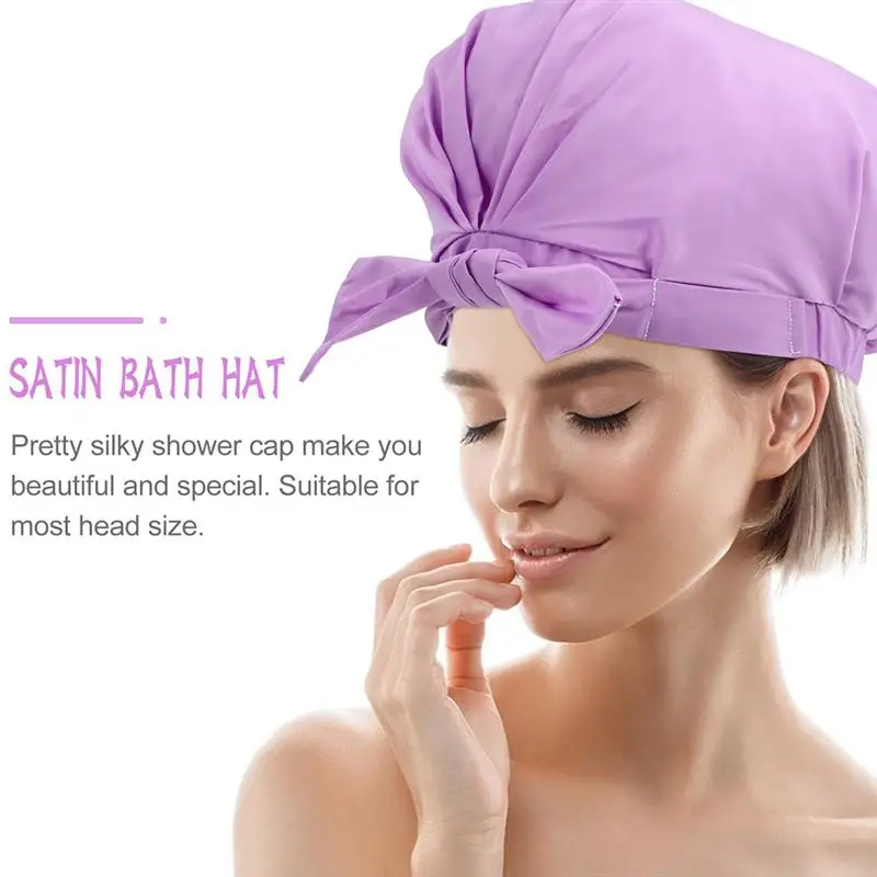 

2Pcs Knotted Sleep Hats Bath Cap Reusable Knotted Comfortable Waterproof Large Sleep Hat Head Wrap Shower Cap Hair Cover