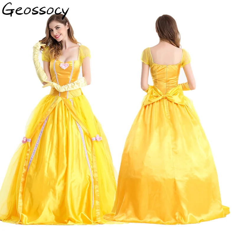 Костюмы Красавица и чудовище женские платья Белль для взрослых вечерние