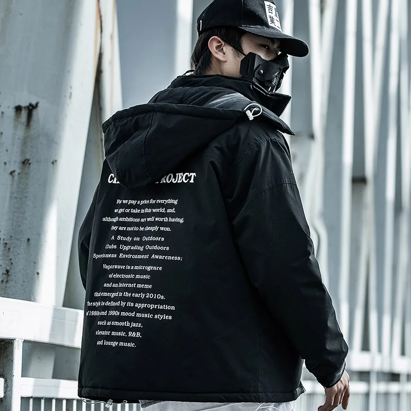 Новинка 2020 мужские парки уличная одежда карго толстые куртки пальто сзади с