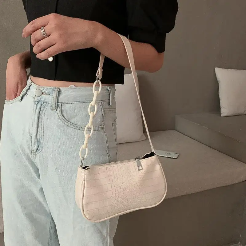 

Женская сумочка-Багет с крокодиловым узором, 2021