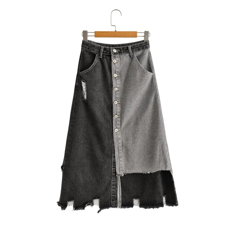 

summer fashion women's skirt plaid denim zaraing female 2021 y2k mini high waist gothic fairy yarn a-line skirt