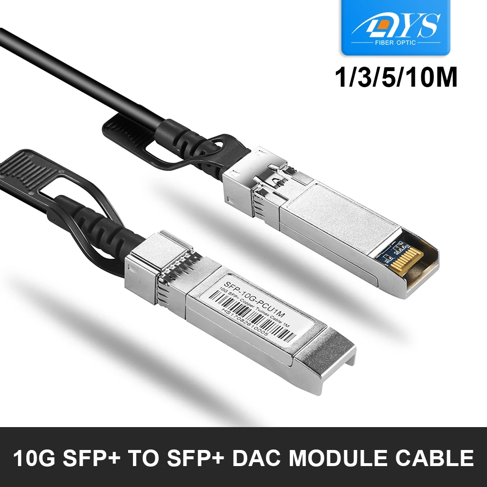 

Кабель SFP 1 м/3 м/5 м/10 м SFP + 10 Гб DAC, модуль SFP 10G, пассивное прямое подключение, медный кабель Twinax SFP 30AWG, совместимый с Cisco