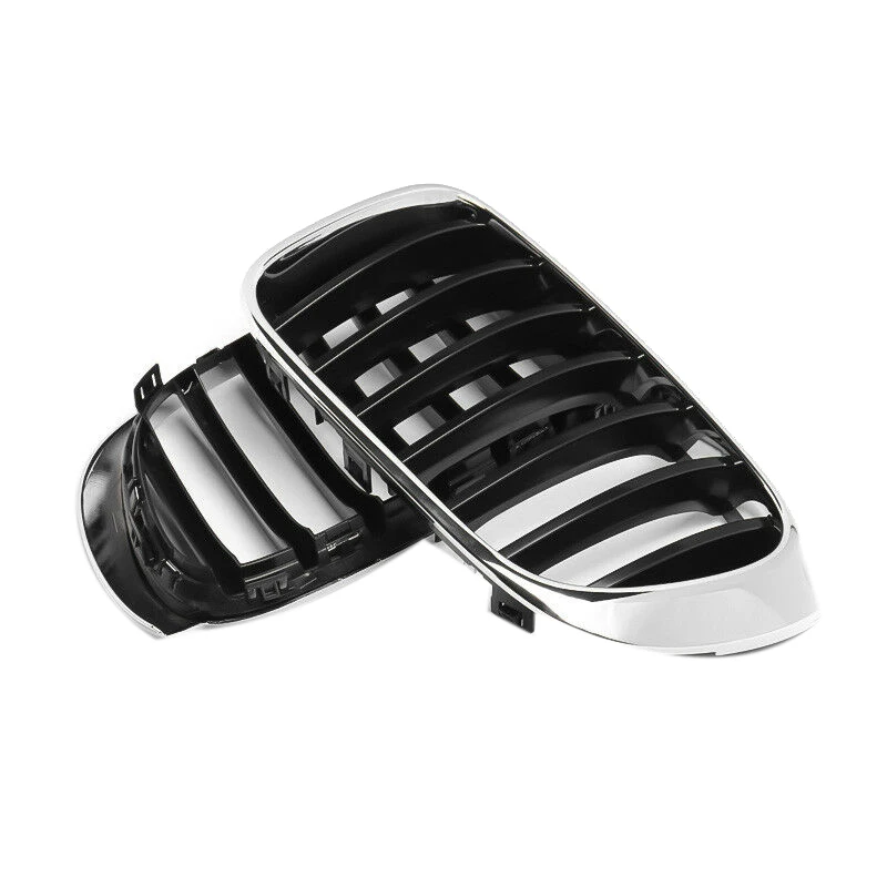 

Chrome Front Bumper Dual Line Kidney Grill Grille For-bmw X3 F25 /x4 F26 2014 2015