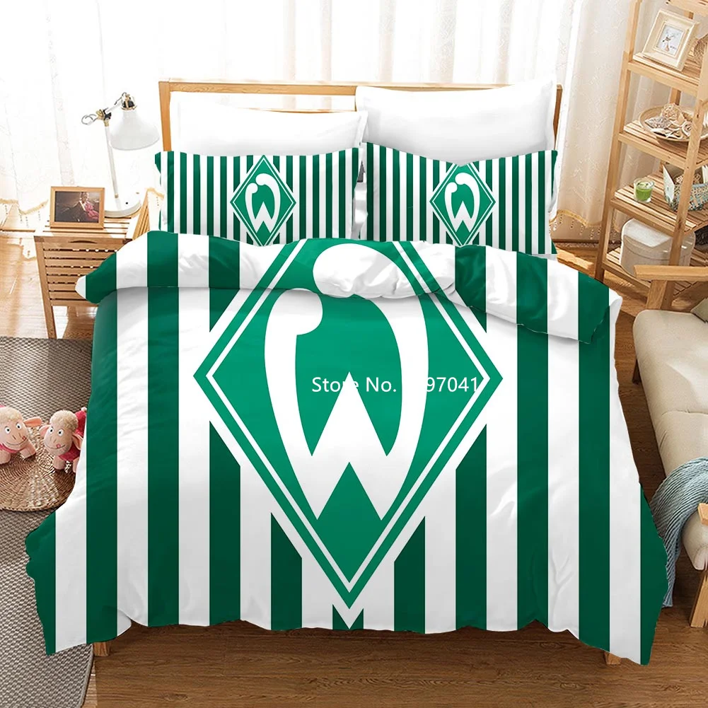 

International Soccer Logo 3D Printed Pattern 2-3 Piece Bedding Set Children and Boys Home Textiles Available In Custom Sizes