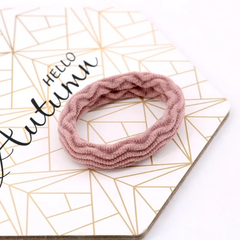 Han Pink 5Pcs 5 шт., корейская мода, волнистые эластичные резинки для волос, резинки для волос, лента для волос, веревка для женщин, девушек, конский хвост, держатель - Окраска металла: Han Pink 5Pcs