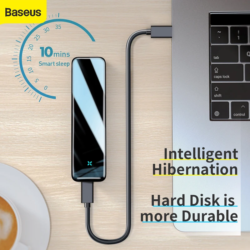 

Корпус для SSD Baseus M2 M.2 на USB Type C 3,0, корпус для жесткого диска, адаптер для SSD 5 Гбит/с, корпус для жесткого диска