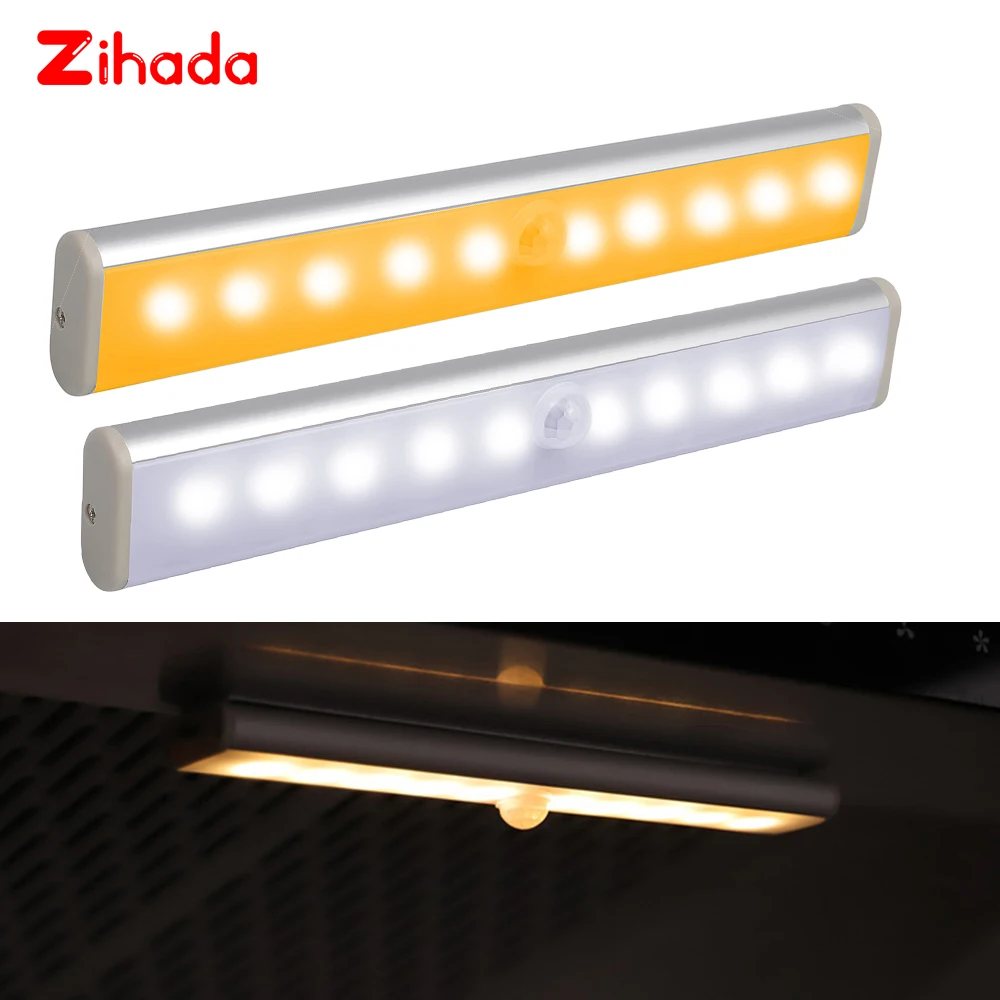 Фонарь с инфракрасным датчиком движения 10 светодиодов|Подшкафные лампы| |