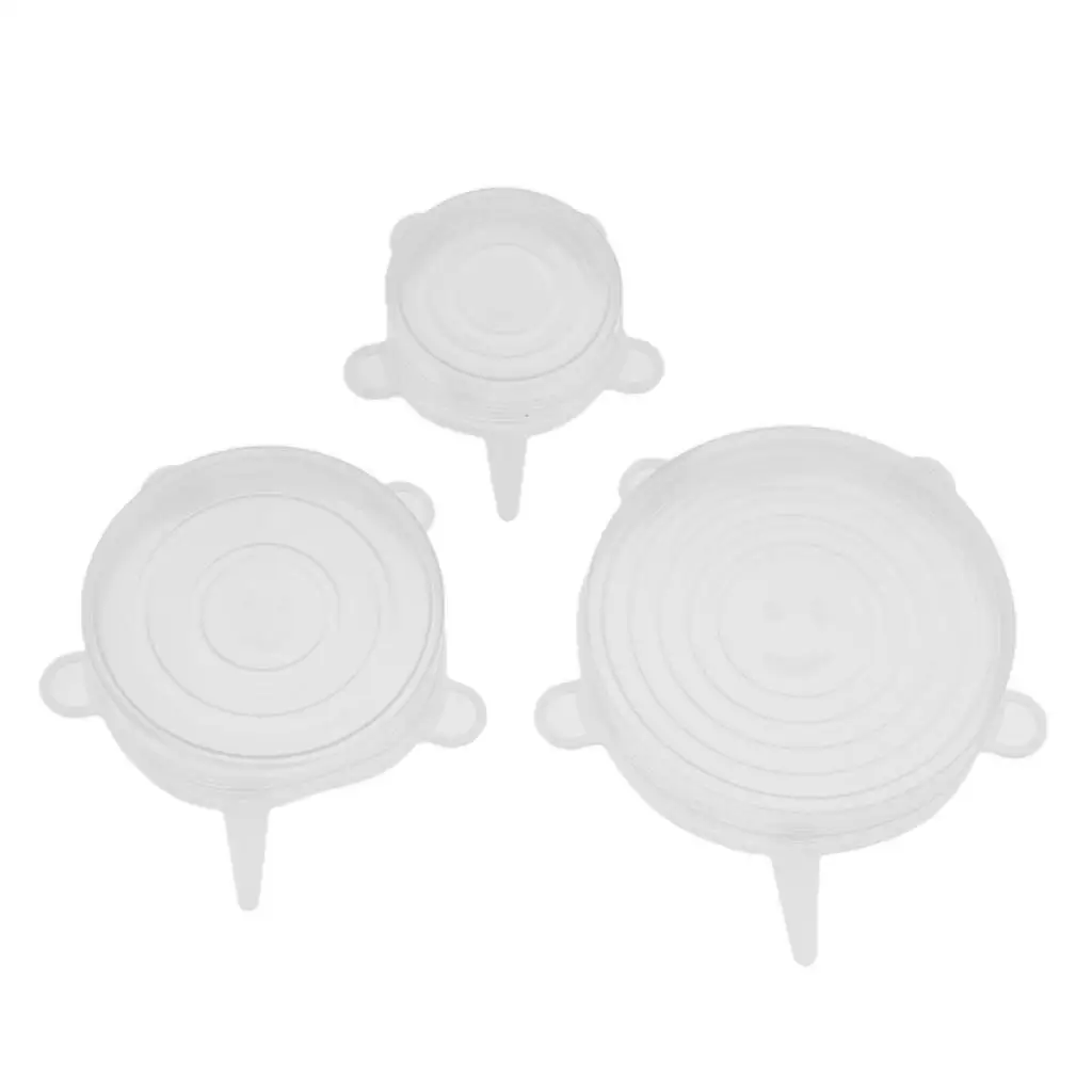 

3PCS Reusable Kitchen Stretch Lid for Suction Pot Seal Bowl Storage Wrap