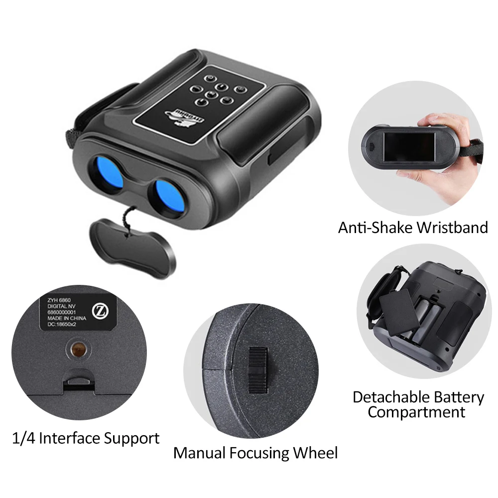

1080P 3inch HD Digital Night Vision Device Binoculars 200M Telescope Zoom Optics Video Recording For Outdoor Hunting Camera