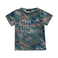 opperiaya breathable summer baby boys t shirt creative camouflage letter print short sleeve round collar top children casual