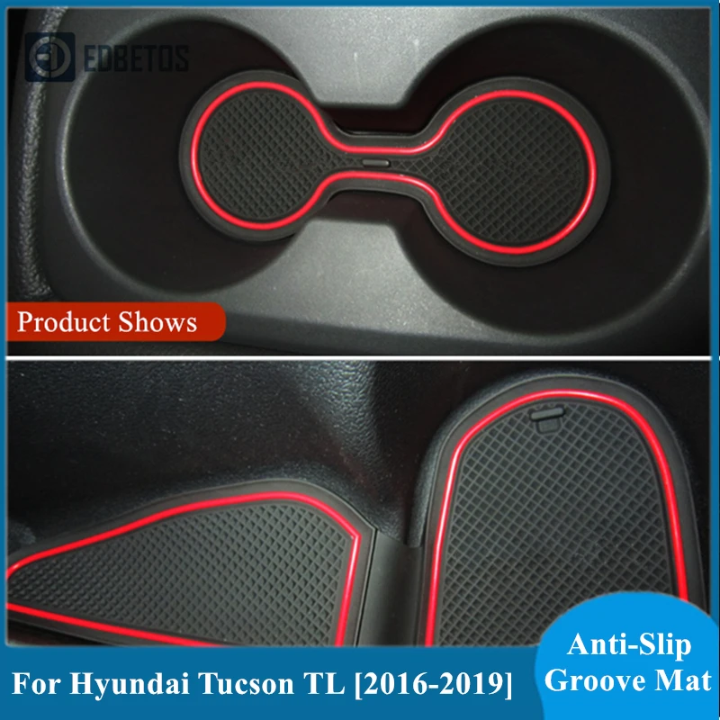 

Car Gadget Pad For Hyundai Tucson MK3 2016 2017 2018 2019 TL Accessories Gel Pad Rubber Gate Slot Mat Cup Mats Tapis Voiture