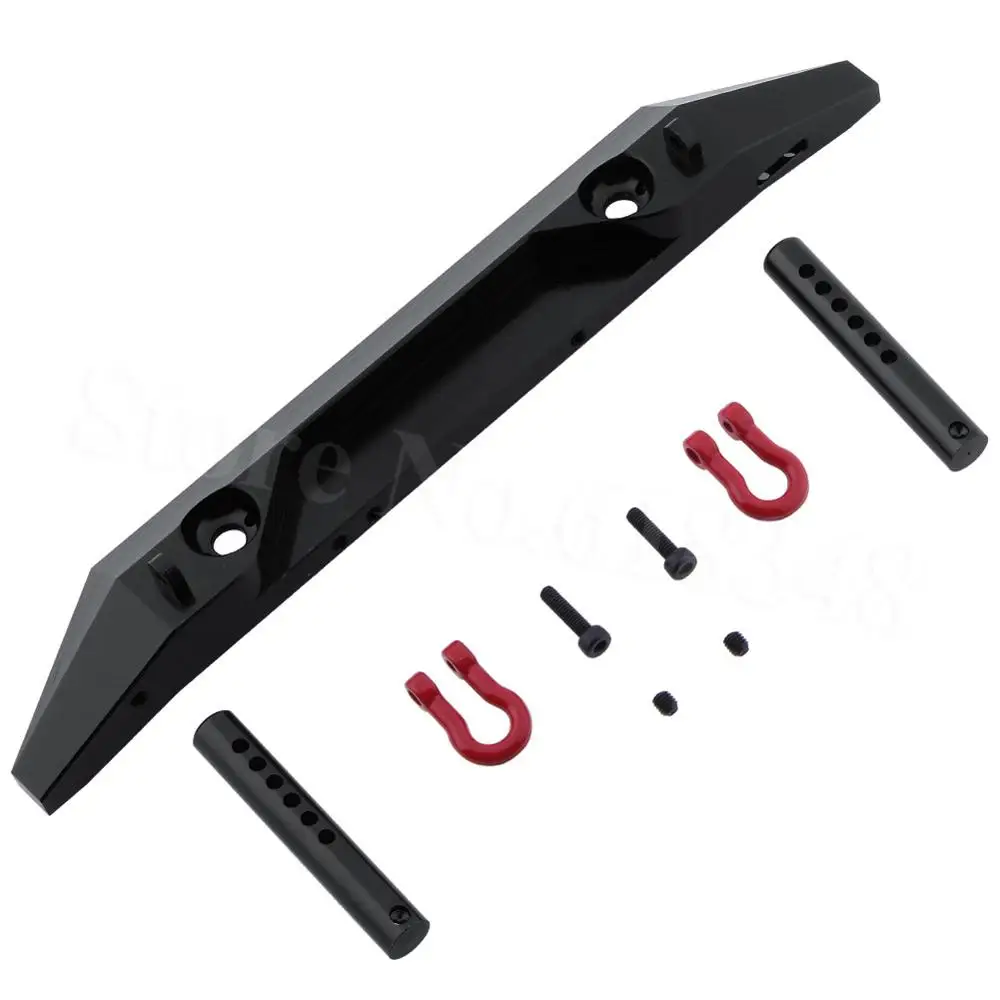 black 1 компл./лот RC Алюминий передний/задний бампер с металлический буксирный крюк для RC 1/10 весы Traxxas TRX-4 TRX4 Trail гусеничный Upgarde часть - Цвет: black