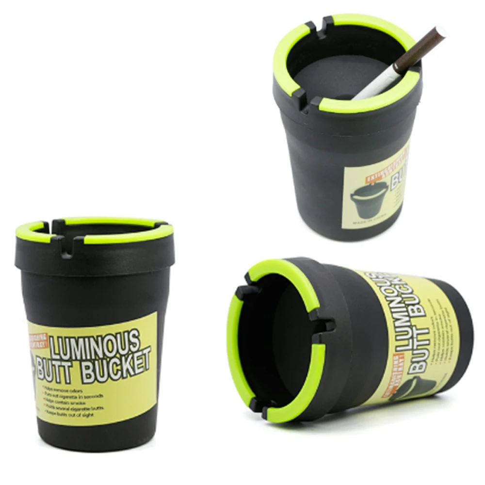 2 шт. автомобильная пепельница флуоресцентный пластиковый чашка для курения Cenicero