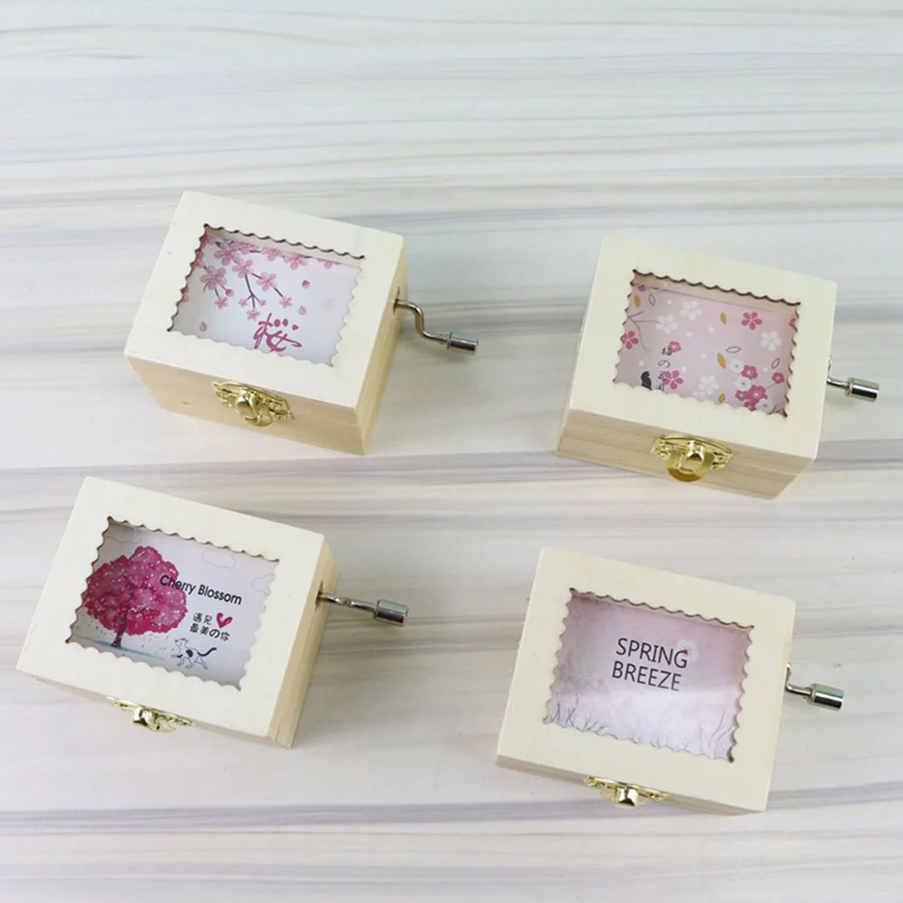 1 шт. ручная музыкальная шкатулка деревянные поделки креативная декоративная