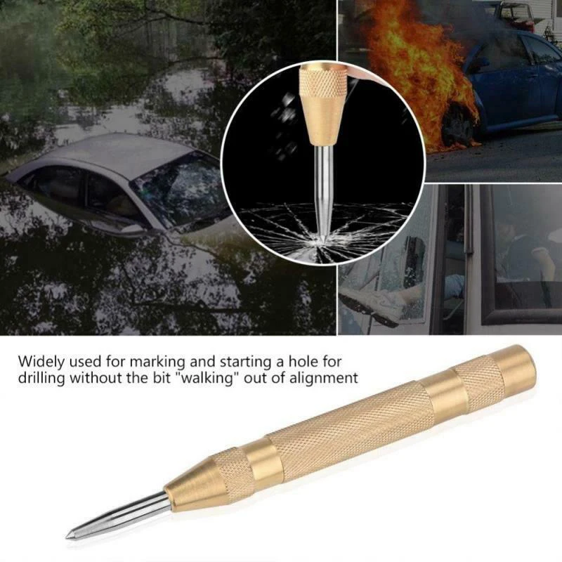 2Pcs Heavy Duty Automatic Center Pin Punch Spring Loaded Metal Wood Press Dent Marking Starting Holes Tool | Инструменты