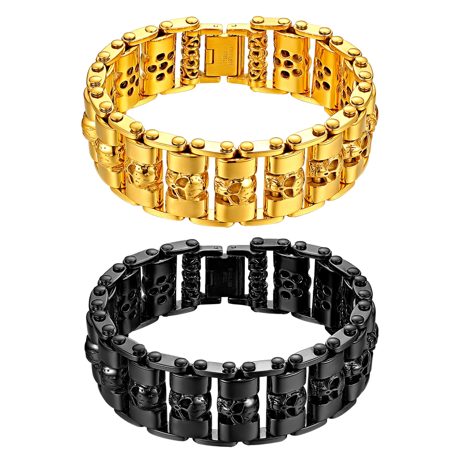 Boniskiss 2020 Новое поступление тяжелые и обучающие мужские браслеты из нержавеющей