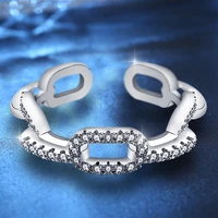 beiver retro hollow ring for woman jewelry ring silver color austrain crystal hollow circle free size engagement rings gifts