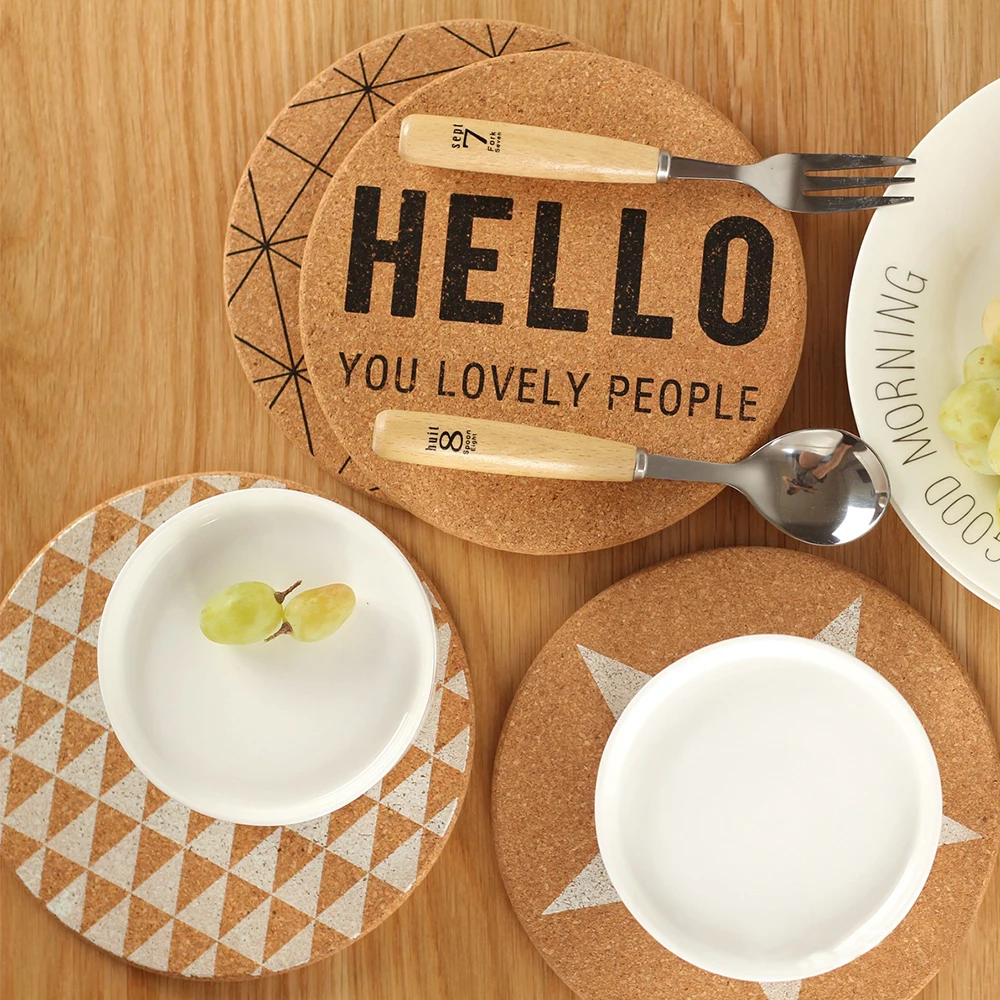 Круглая пробка в скандинавском стиле 2020 подставки для кружек утолщенные коврики