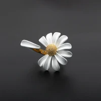 korean style cute small daisy flower rings for women girls sweet statement asymmetrical sunflower open ring party jewelry gifts