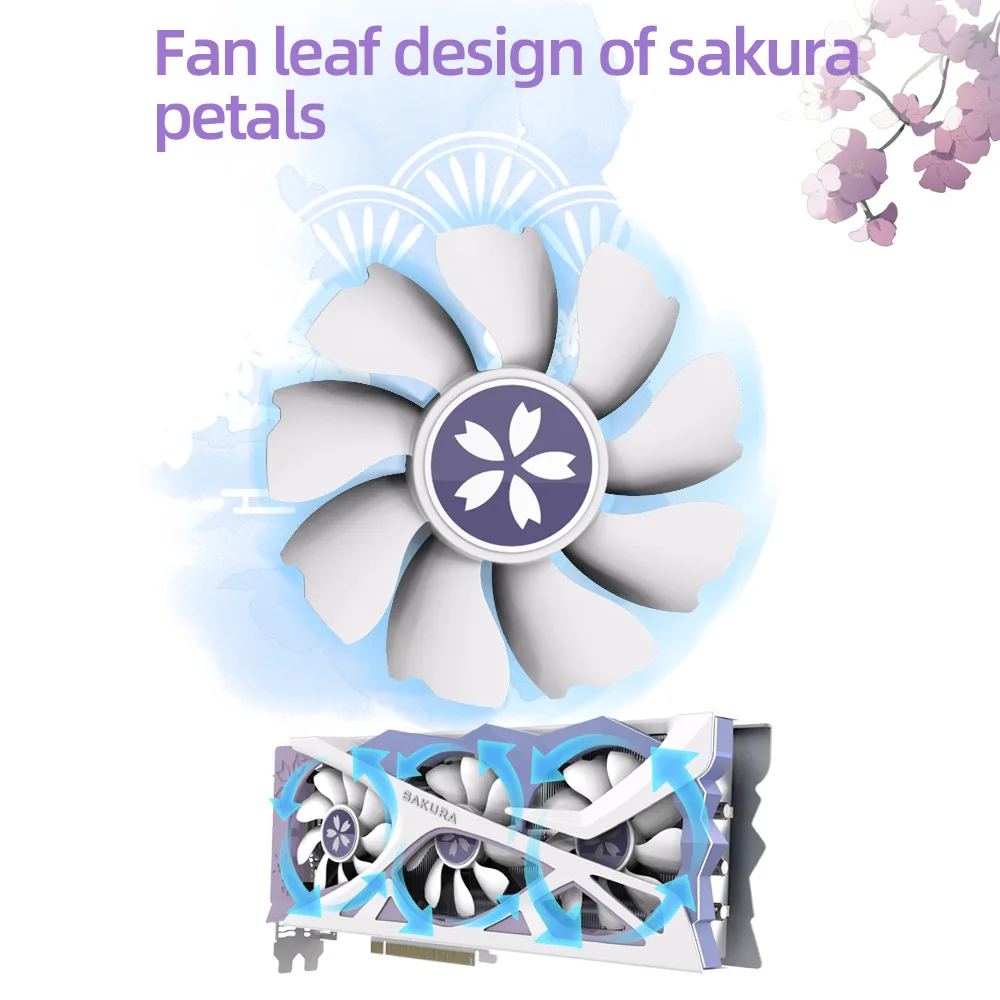 Verkaufen Yeston Sakura Video Karte Grafikkarte RX 6800 16GB D6 Grafikkarten Radeon RX6000 Serie RX6800 16G D6 256bit DDR6 PCI-E 4,0