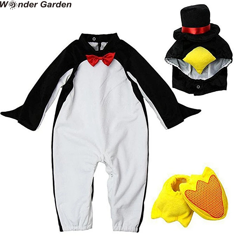 Wonder Garden Infant Toddlers Baby Penguin Halloween Party Cosplay Costumes Christmas Purim Holiday Jumpsuit | Тематическая одежда