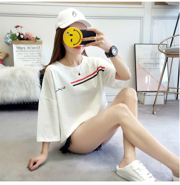 Fashion Printing T-shirt Women Summer Loose Korean Students Put on Clothes Short-sleeved T-shirts | Женская одежда