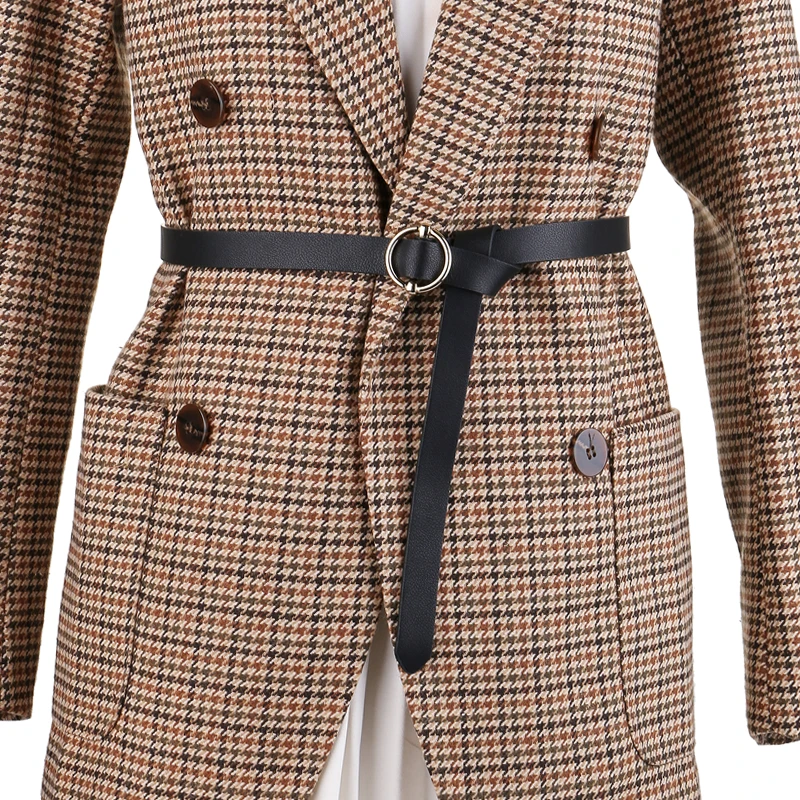 Ремень женский тонкий из натуральной кожи Модный повседневный джинсовый ремень