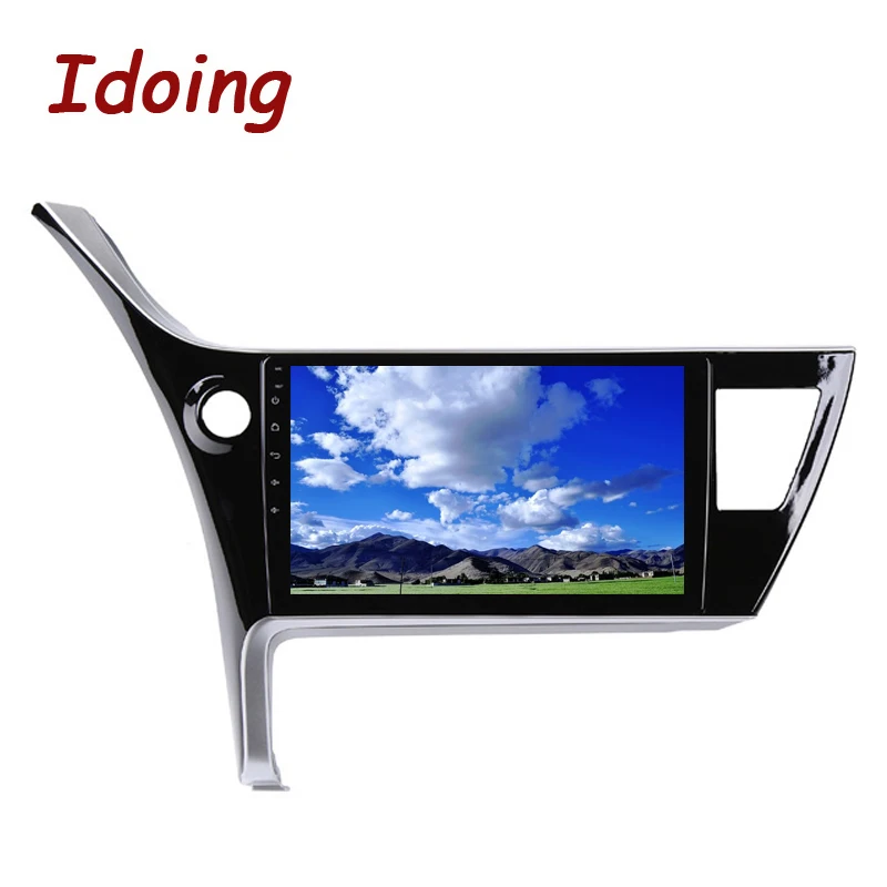 Idoing 10.2&quot4G+64G 2.5D QLED Car Radio Android Multimedia Player For Toyota Corolla 2017 2018 GPS Navigation Head Unit No 2 Din - купить