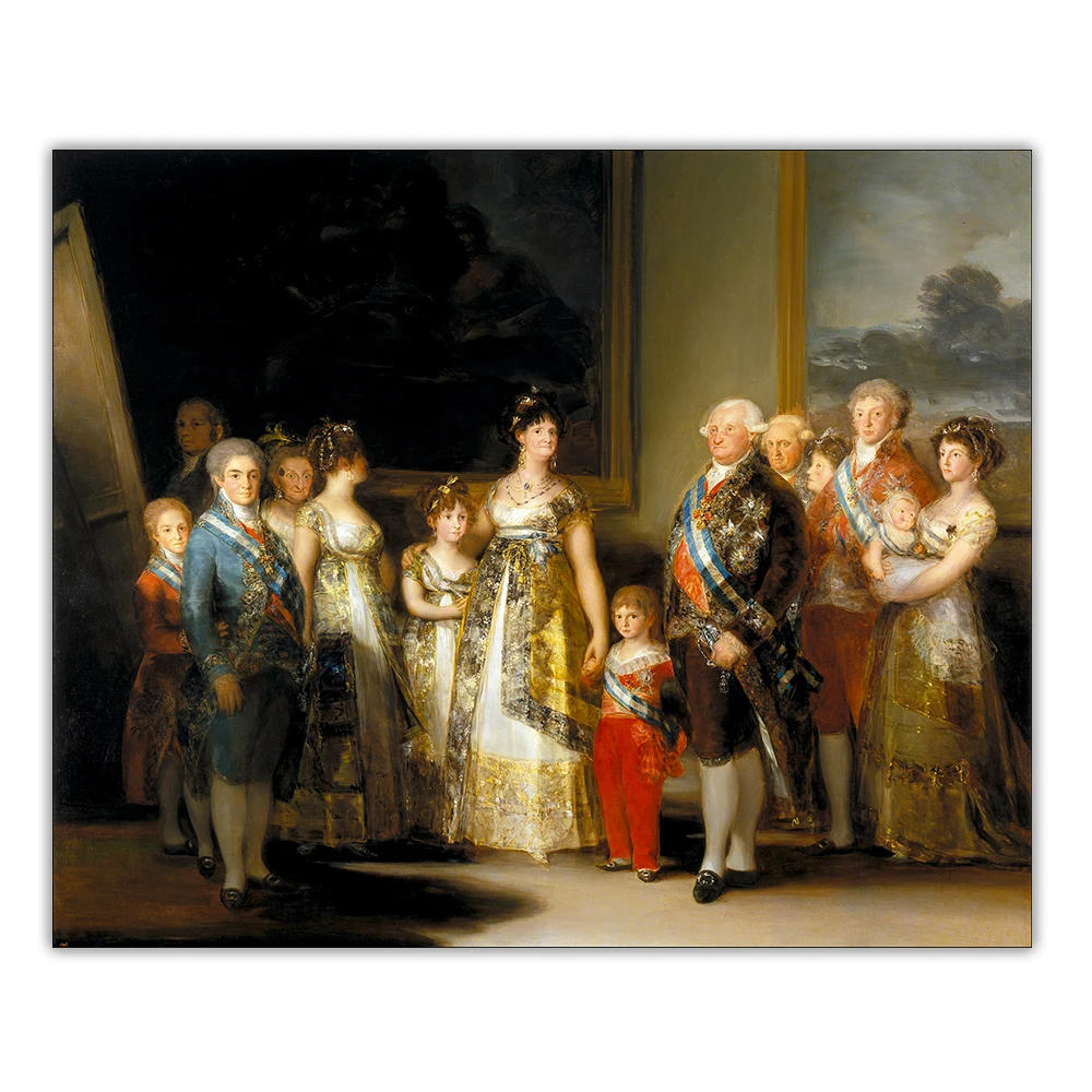 Citon Francisco Goya 》 The Family of Chaffrles IV картина маслом на холсте художественный постер