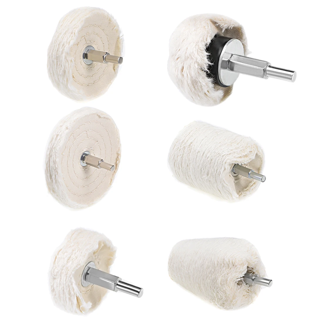 

uxcell 4 Pcs 3-Inch 4-Inch Buffing Polishing Wheel Cotton with 1/4-inch Handle for Manifold Aluminum Stainless Steel Chrome